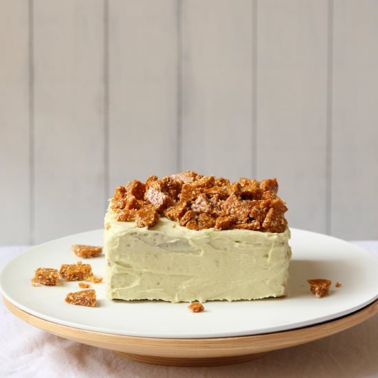 Layered Lemon and Matcha Marble Cake