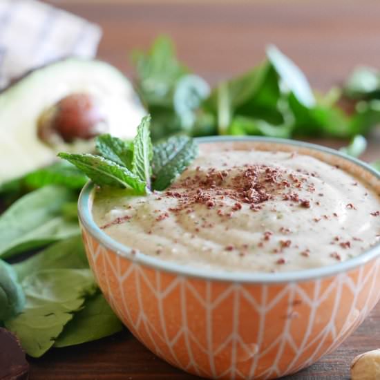 Heathy Shamrock Shake Smoothie Bowl