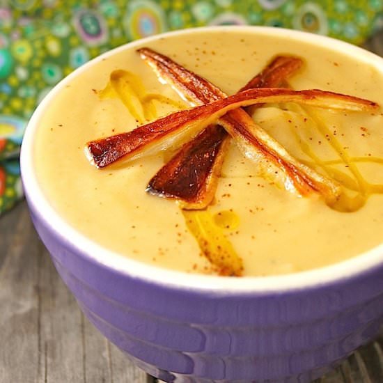 Creamy Caramelized Parsnip Soup