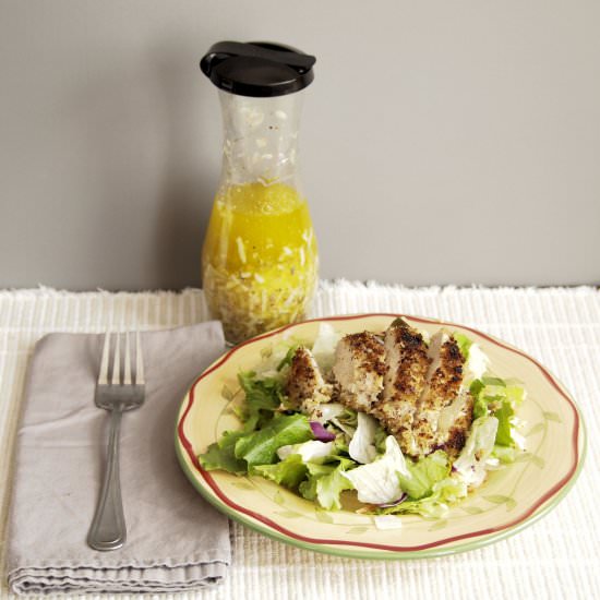 Panko Pecan Crusted Chicken Salad