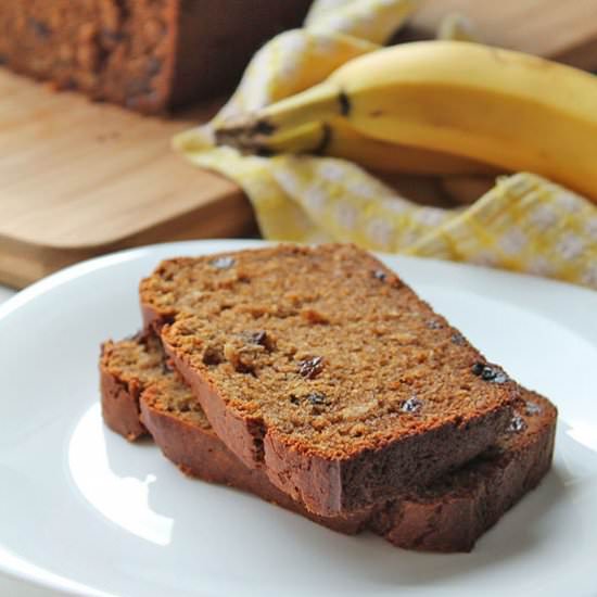 Coconut Raisin Banana Bread