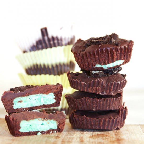 Chocolate Mint Oreo Cups