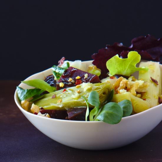 Spicy Salad of Beets and Leeks