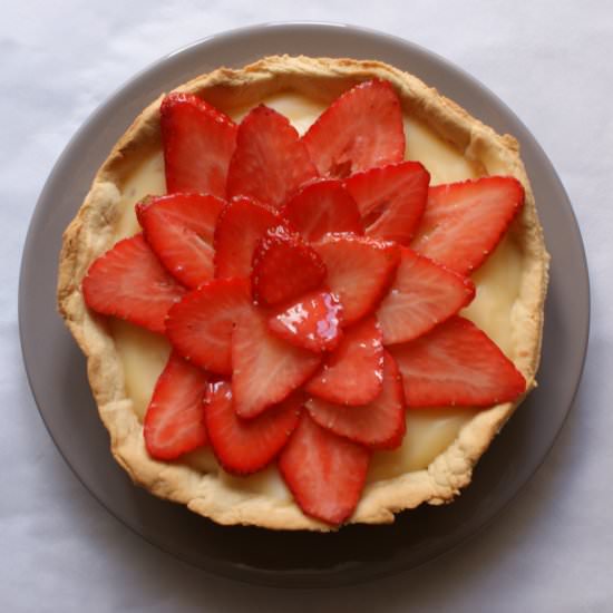 Strawberries and Custard Pie