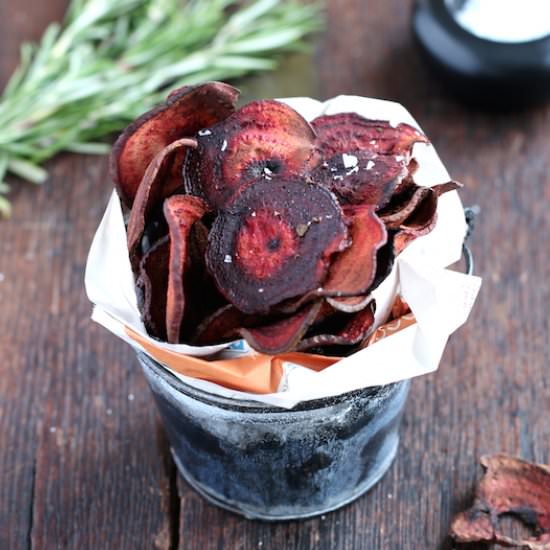 Beetroot Rosemary Chips