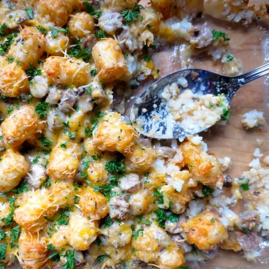 Tater Tot and Sausage Casserole