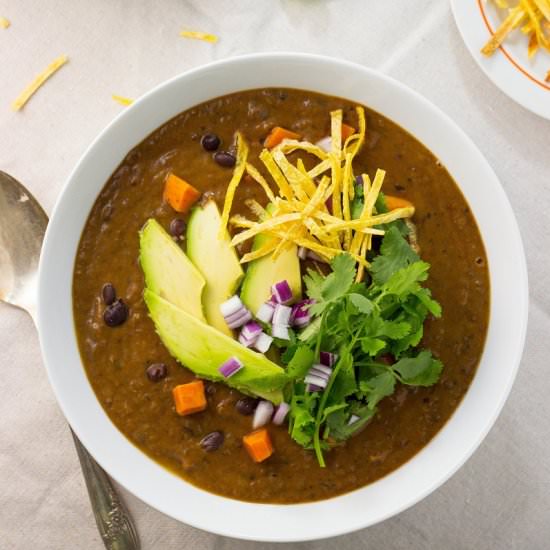 Black Bean & Sweet Potato Soup