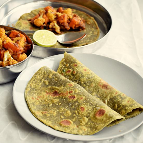 Cilantro mint roti