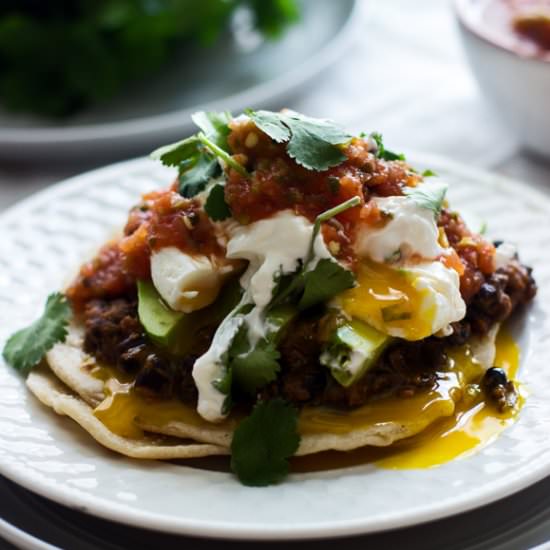 Mexican Breakfast Tostadas
