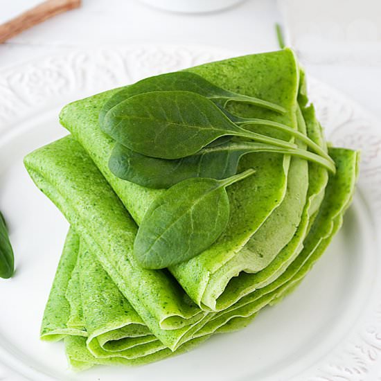 Spinach crepes