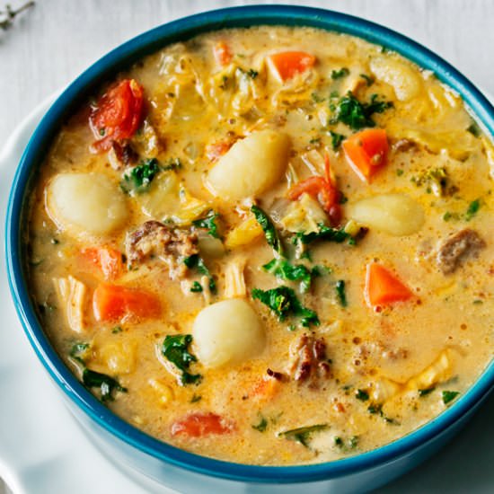 Creamy Sausage, Turkey and Gnocchi