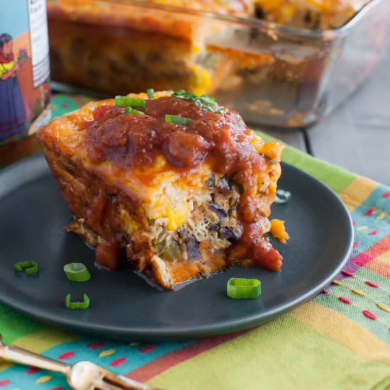 Healthy southwest egg bake