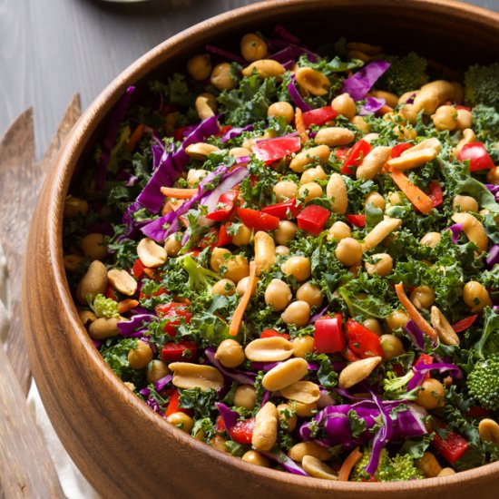 Rainbow Power Kale Salad