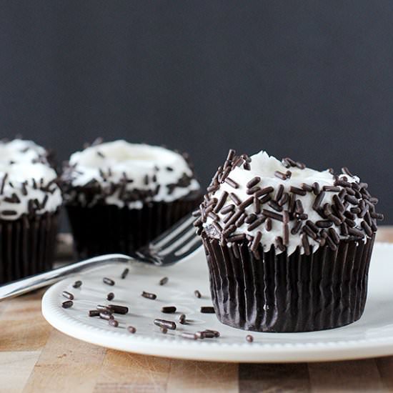 Dark Chocolate Banana Cupcakes