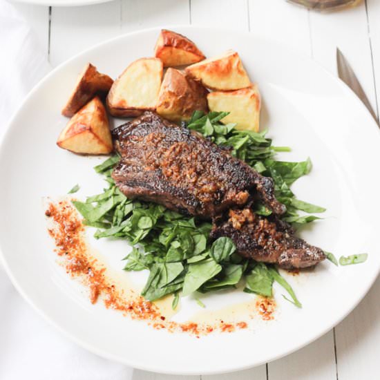 Grilled Steaks with Bagna Cauda