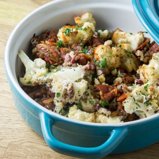 Cauliflower Gratin with Tomatoes