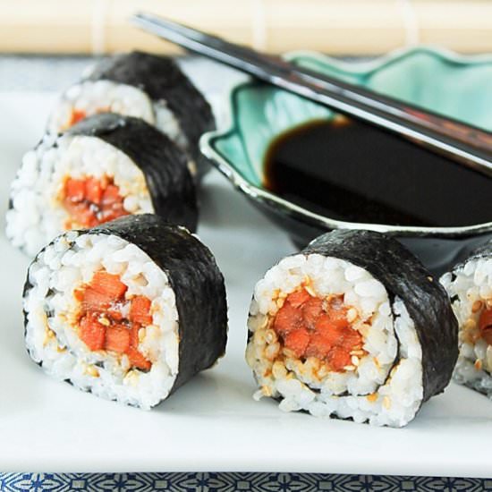 Miso-Ginger Glazed Carrot Sushi