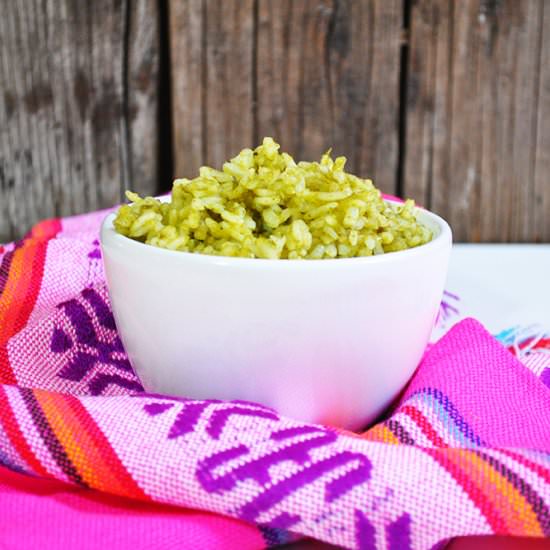 Mexican Green Rice {Arroz Verde}