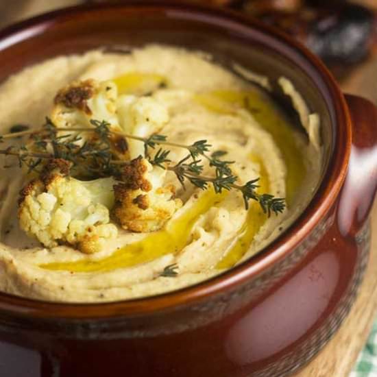 Cheesy Roasted Cauliflower Mash
