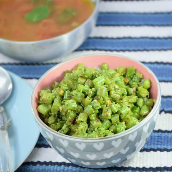 Beans Coriander Stir Fry