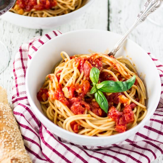 Spaghetti with Simple Marinara