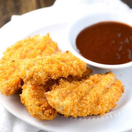 BBQ Chip Crusted Chicken Tenders
