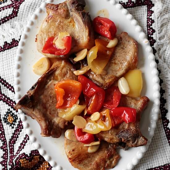 Pork Chops with Pickled Peppers
