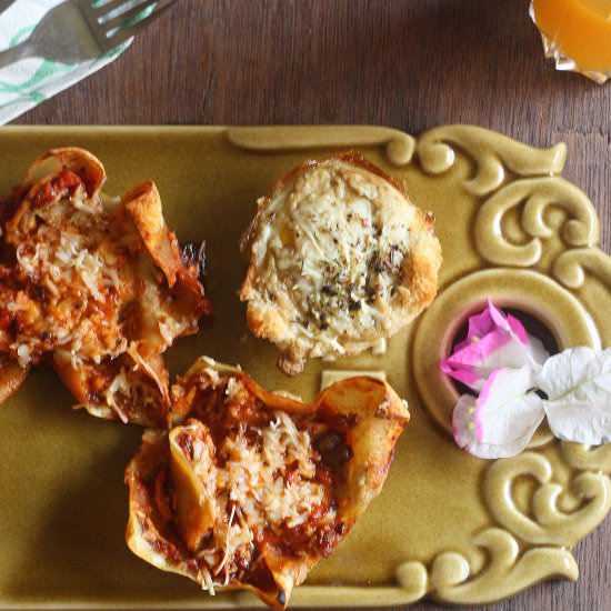 Chicken Lasagna in Muffin Cups