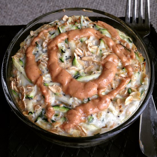 Savory PB Swirl Baked Oatmeal