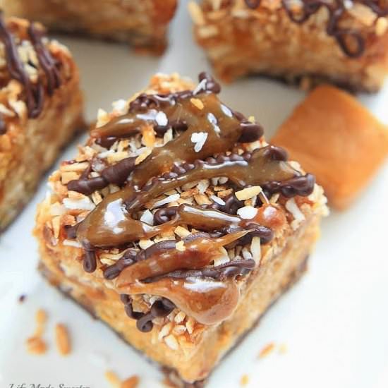 No Bake Samoa PB Cereal Bars