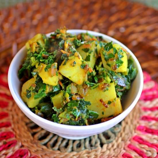 Saag Alu – Potatoes with Greens