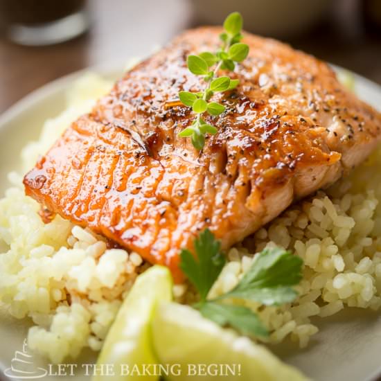 Ginger Garlice Glazed Salmon