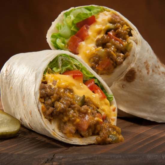 Cheeseburger Burritos