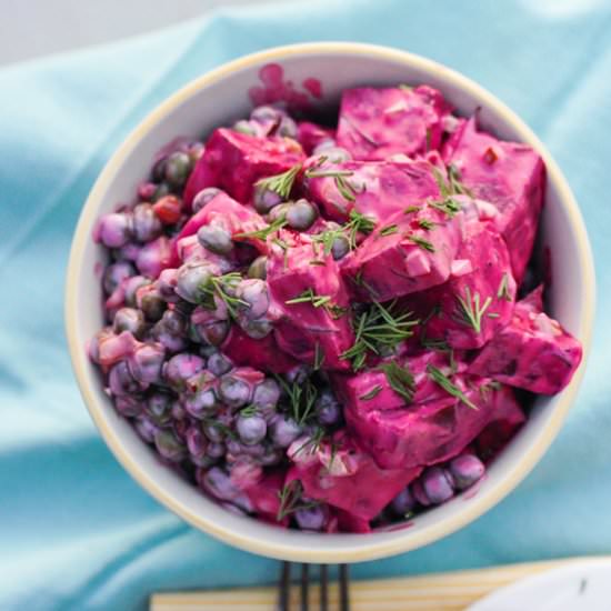 Spring Beet and Pea Salad
