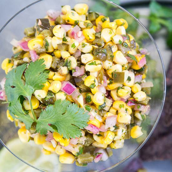 Roasted Corn & Poblano Salsa