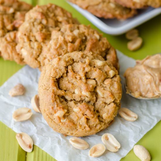 Flourless Crunchy PB Cookies