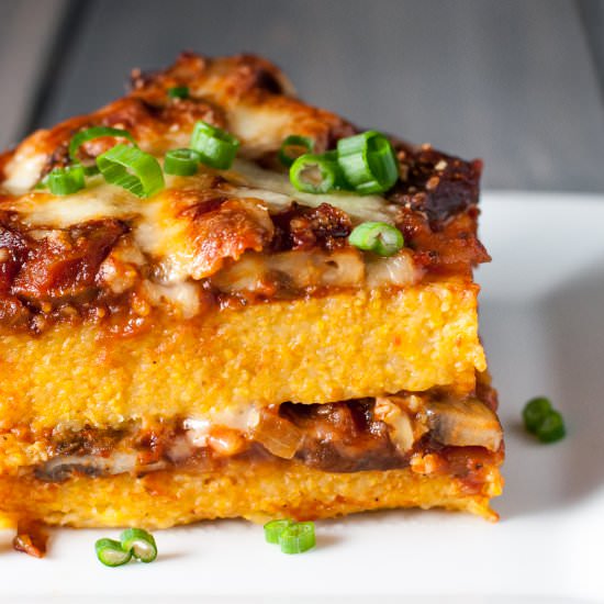 Gluten-free polenta pie