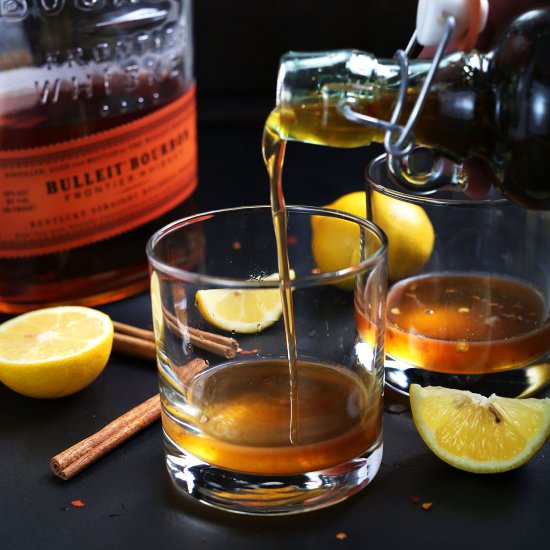 Chili Cinnamon Bourbon Hot Toddy