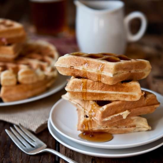Maple Bacon Beer Waffles