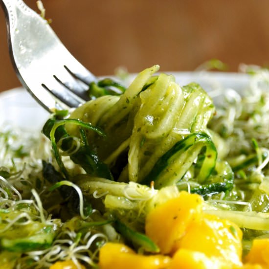 Cucumber & Mango Noodle Soup