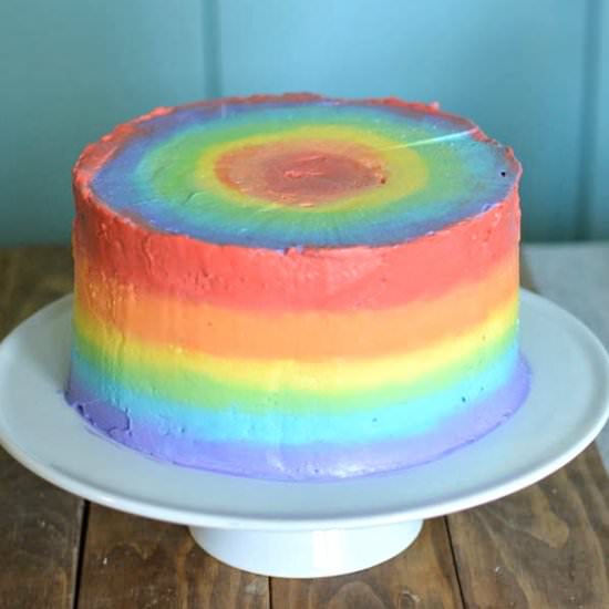 Rainbow Green Velvet Cake