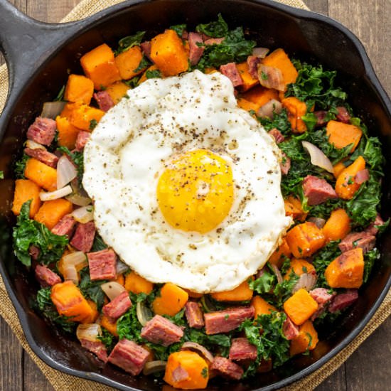 Corned Beef and Sweet Potato Hash