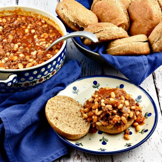 Beef and Beans Sloppy Joes