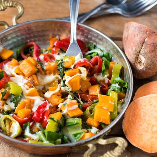 Sweet Potato and Kale Skillet