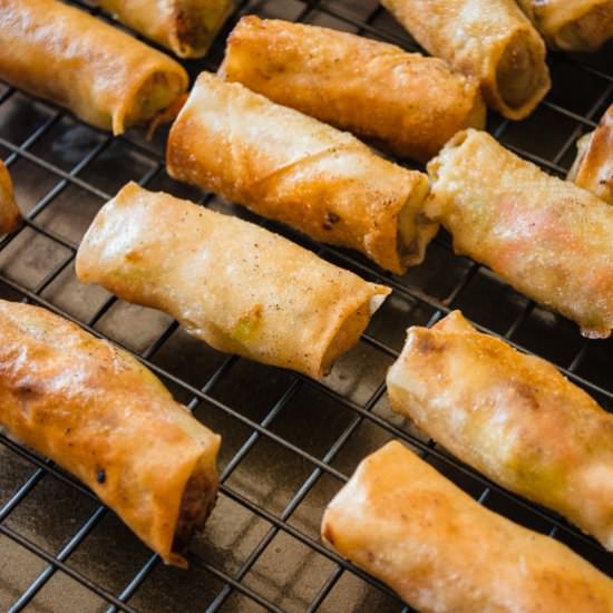 Crispy Pork and Cabbage Spring Roll