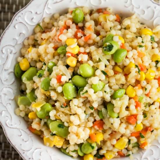 Pearl Couscous with Veggies