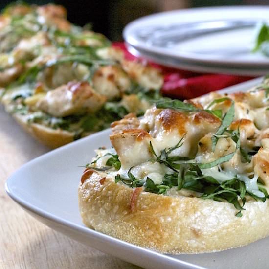 Garlic Chicken French Bread Pizza