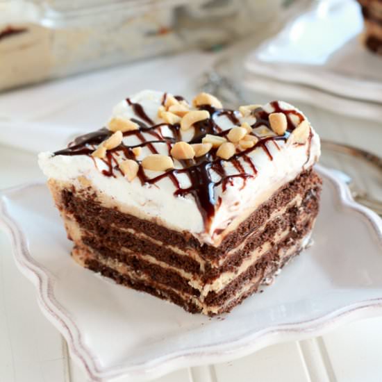Peanut Butter Fudge Icebox Cake