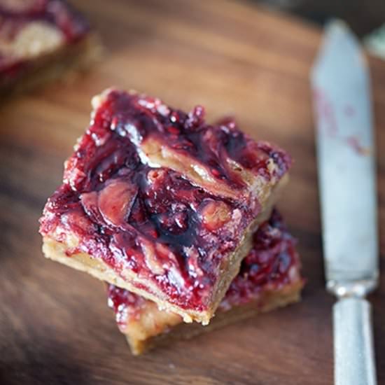 Browned Butter Raspberry Pie Bars