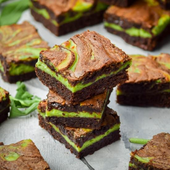 All-Natural Mint Chocolate Brownies